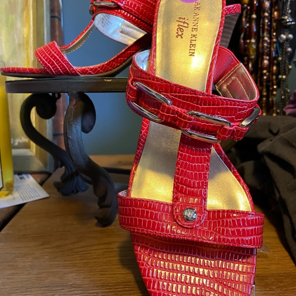 Mango snake textured sandals Anne Klein 8.5